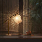 Lampe à poser vintage Leidolf en Bambou