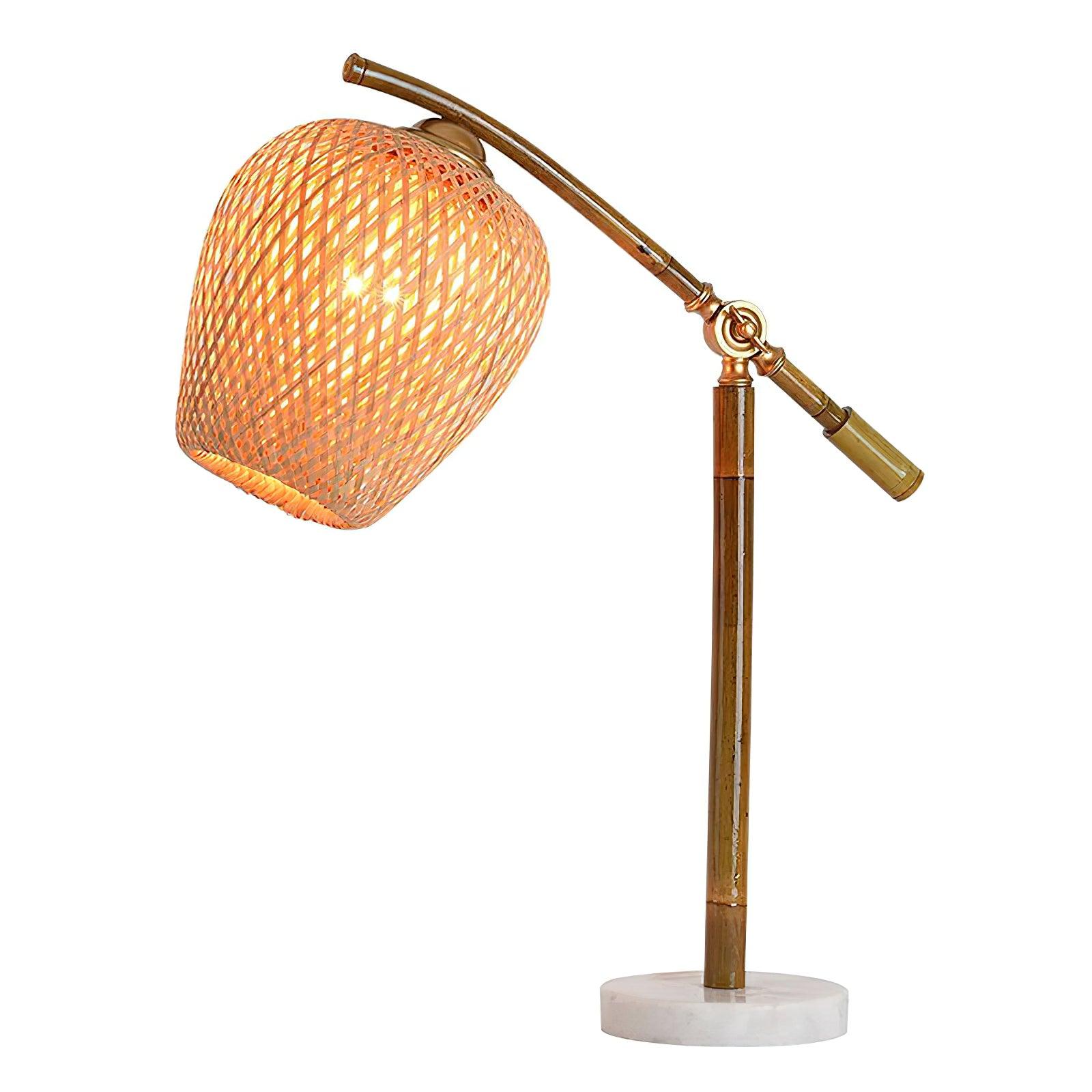 Lampe à poser vintage Leidolf en Bambou