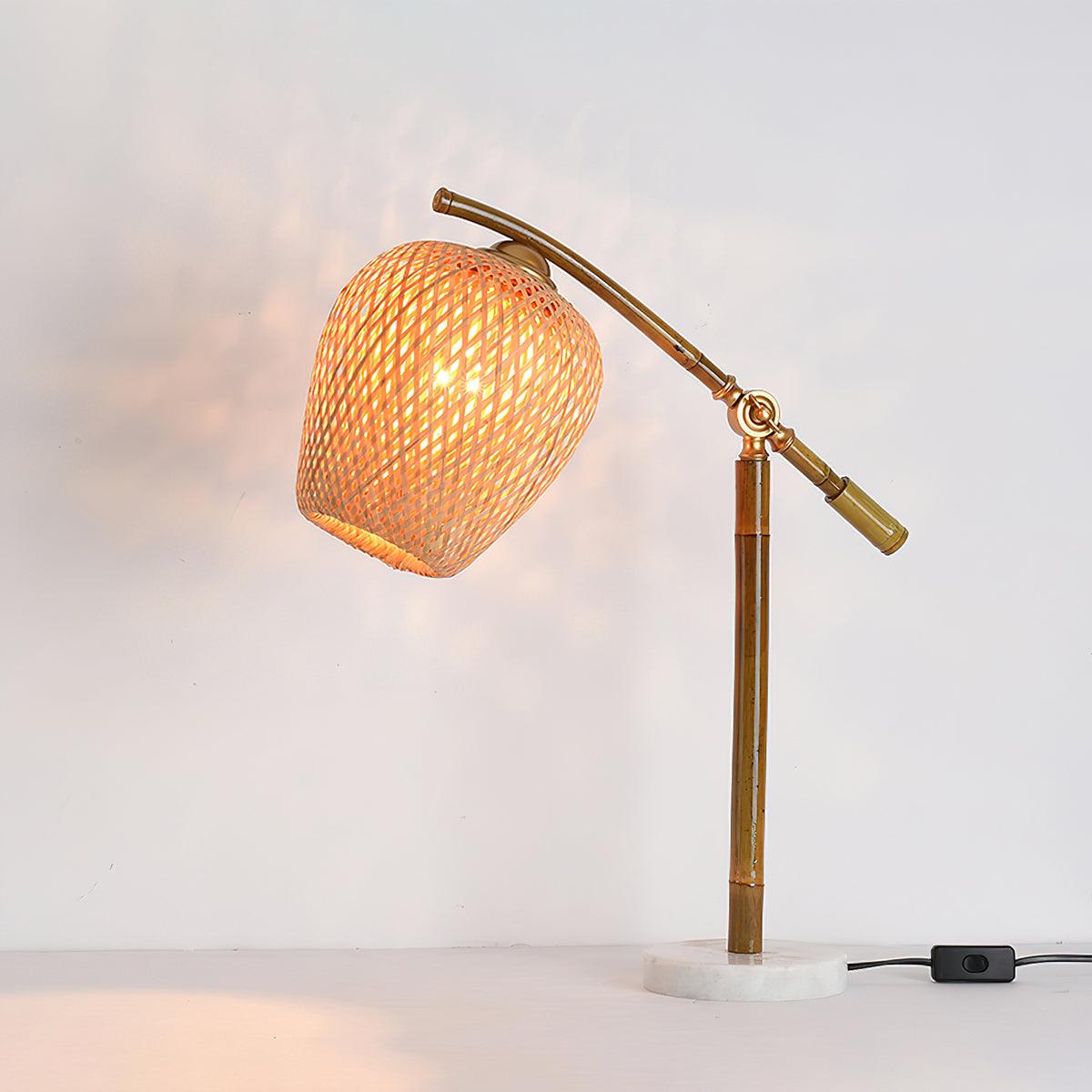 Lampe à poser vintage Leidolf en Bambou