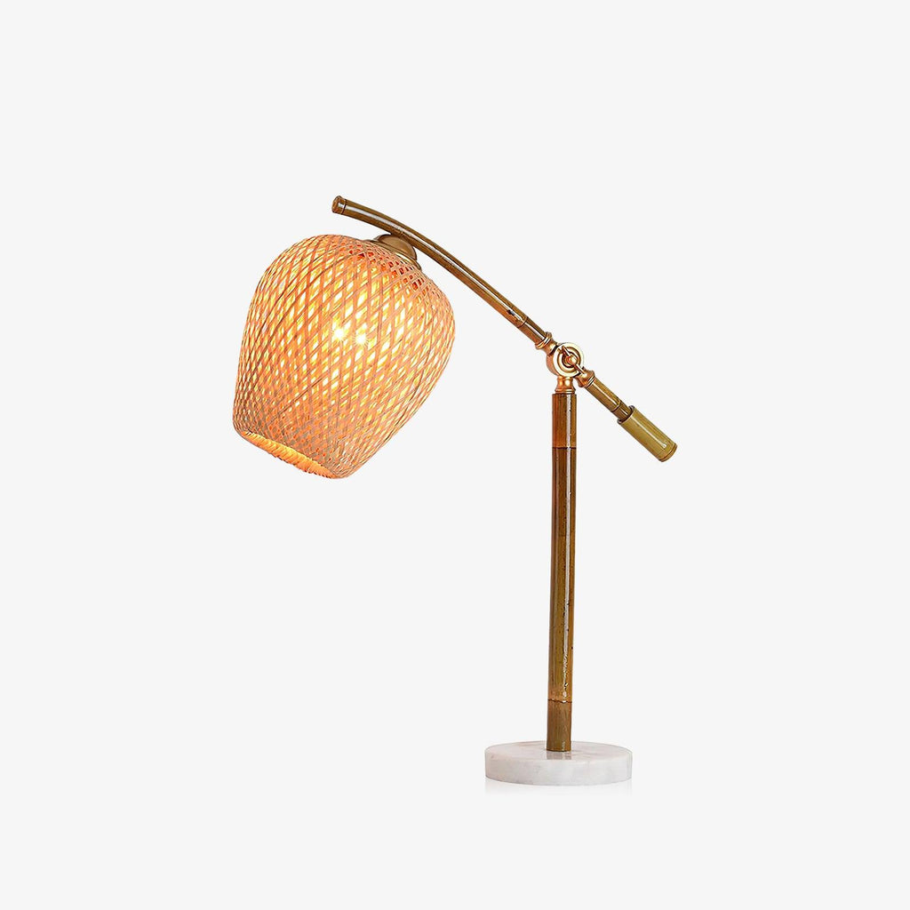 Lampe à poser vintage Leidolf en Bambou
