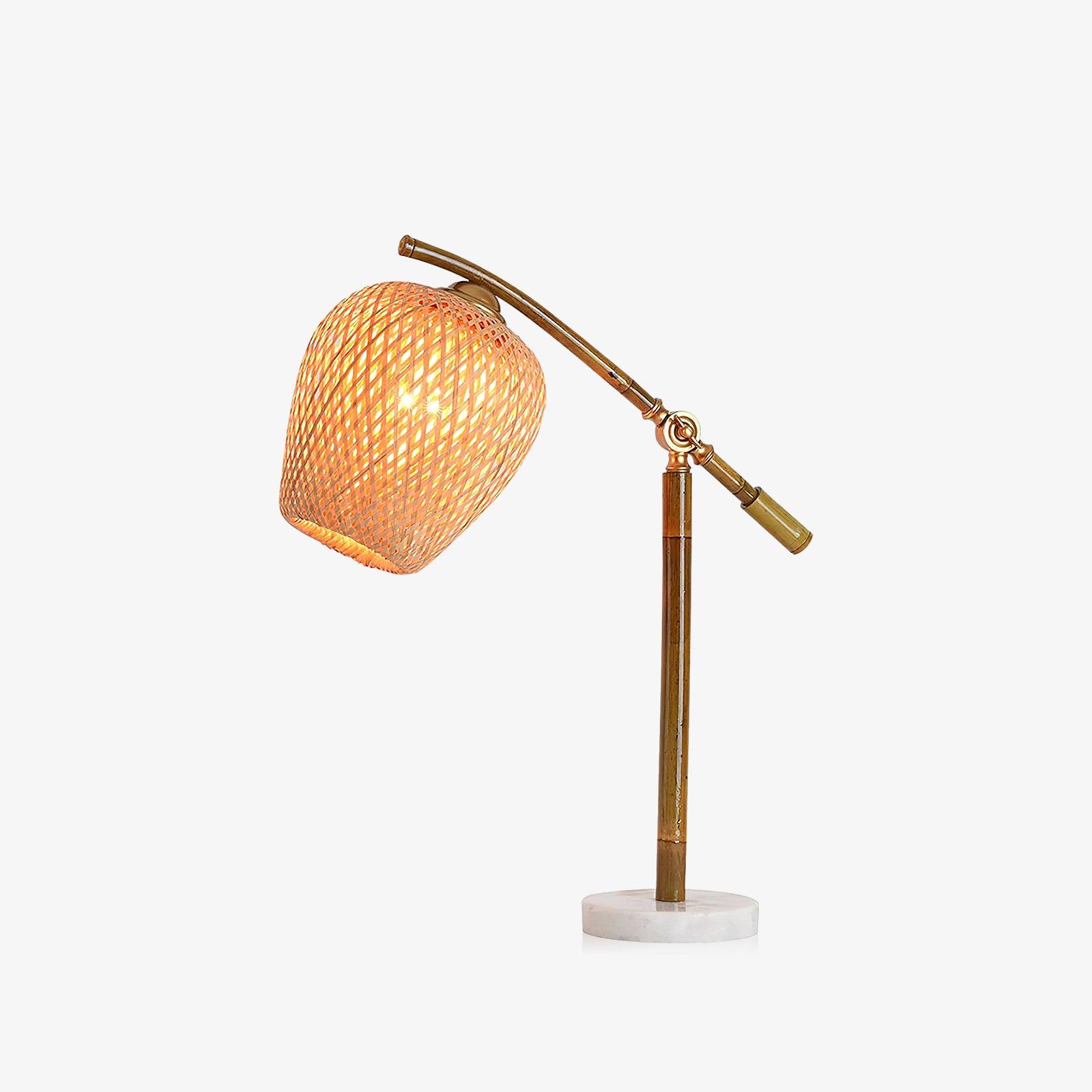 Lampe à poser vintage Leidolf en Bambou