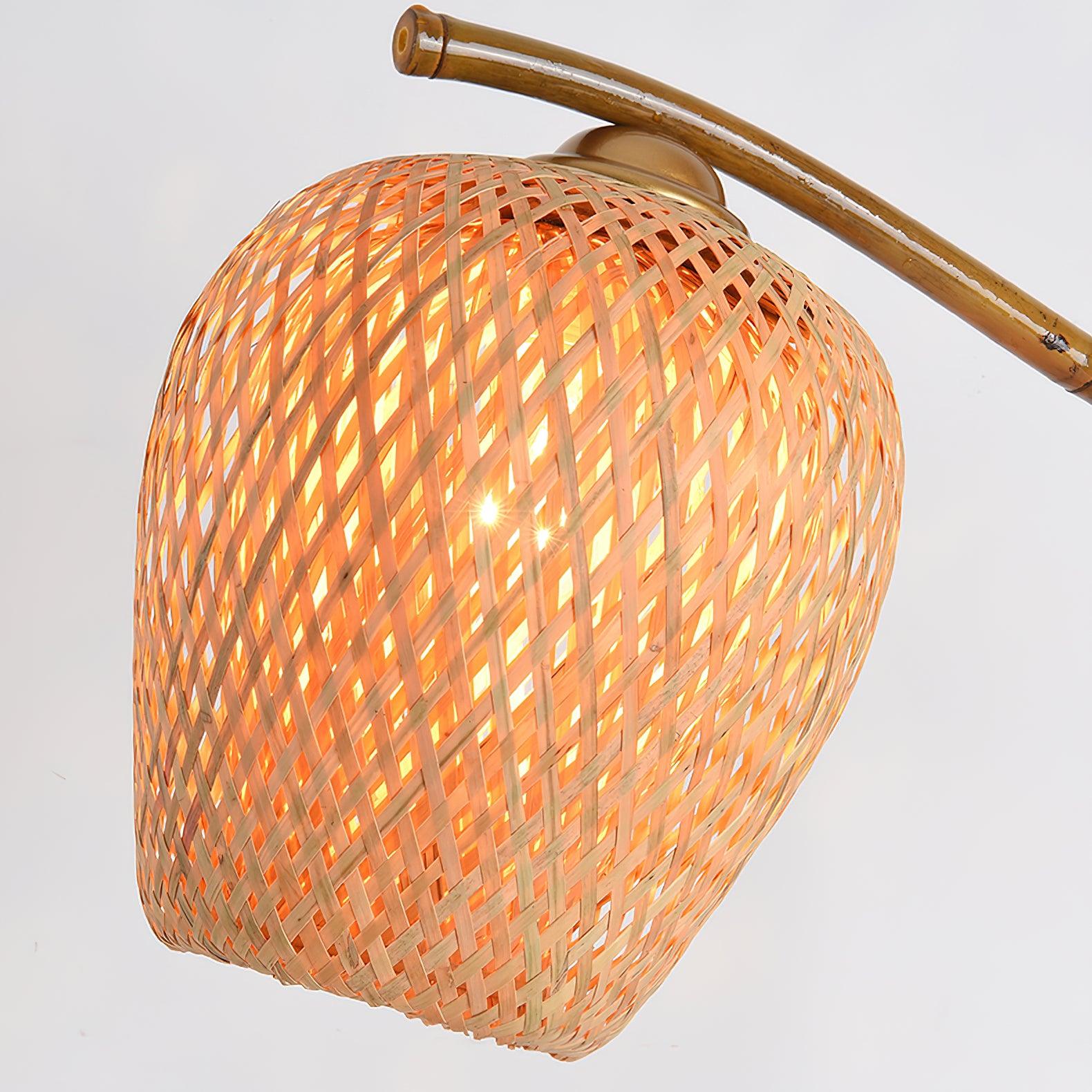 Lampe à poser vintage Leidolf en Bambou