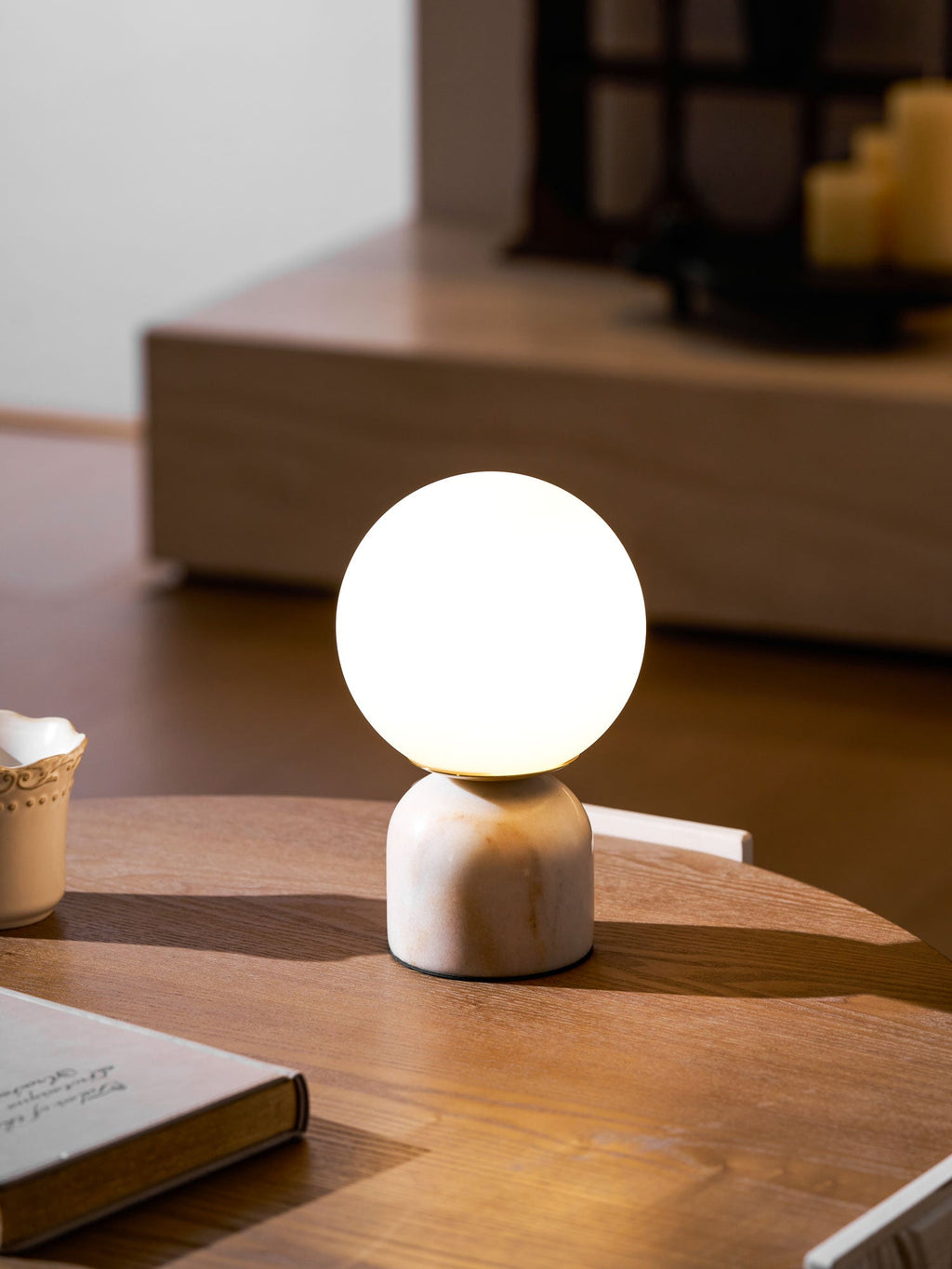 Lampe à poser moderne Pax en Marbre Noir