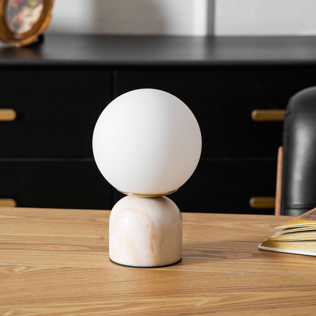 Lampe à poser moderne Pax en Marbre Blanc