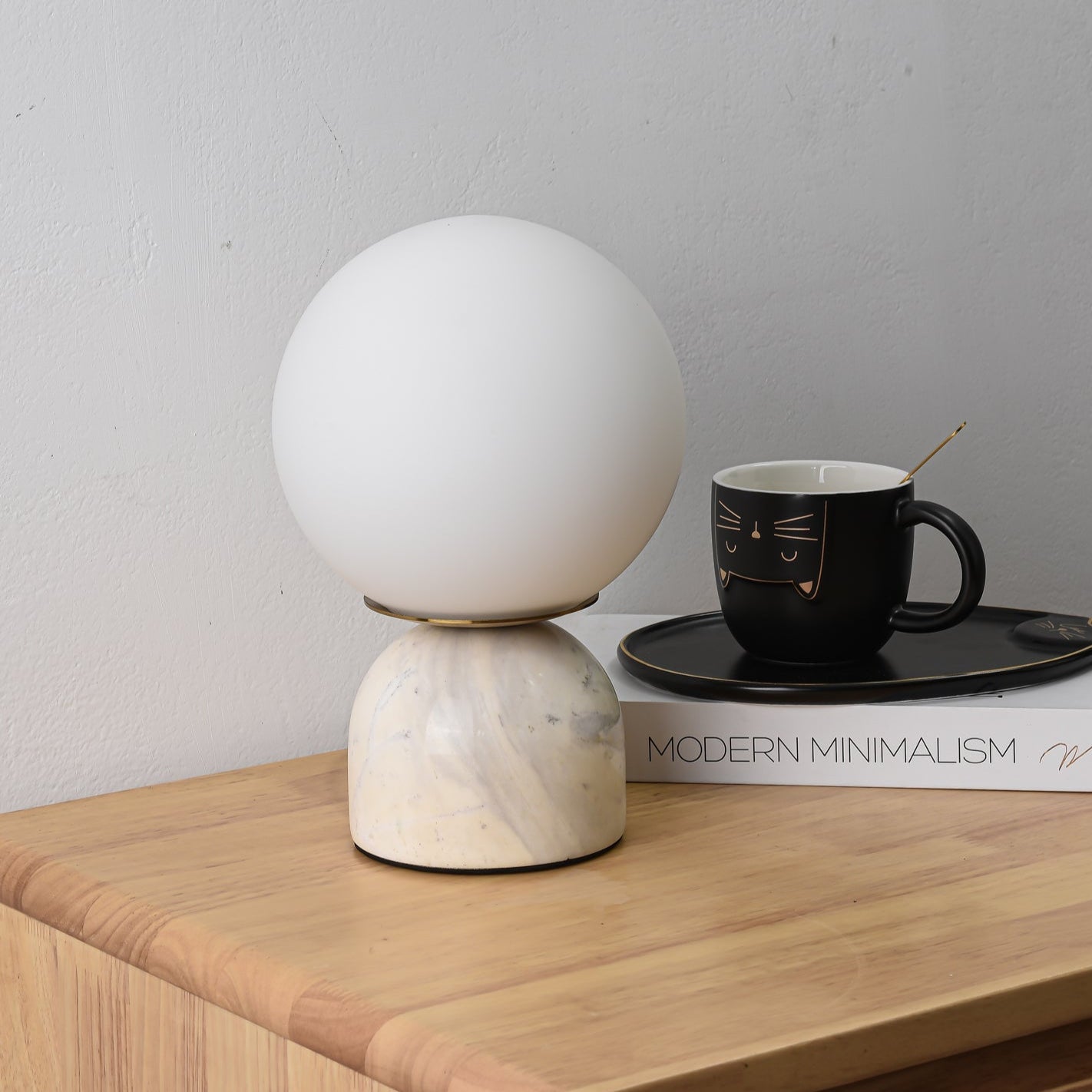 Lampe à poser moderne Pax en Marbre Noir