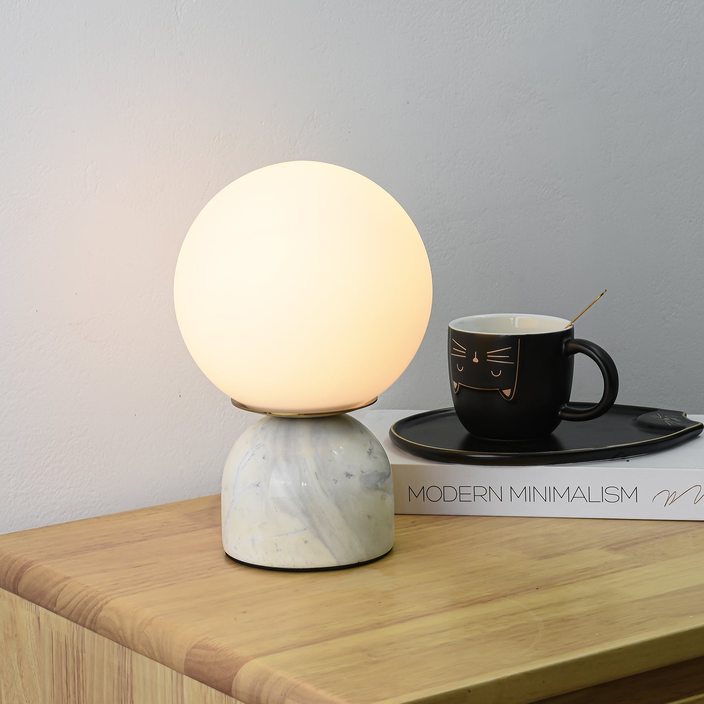 Lampe à poser moderne Pax en Marbre Noir