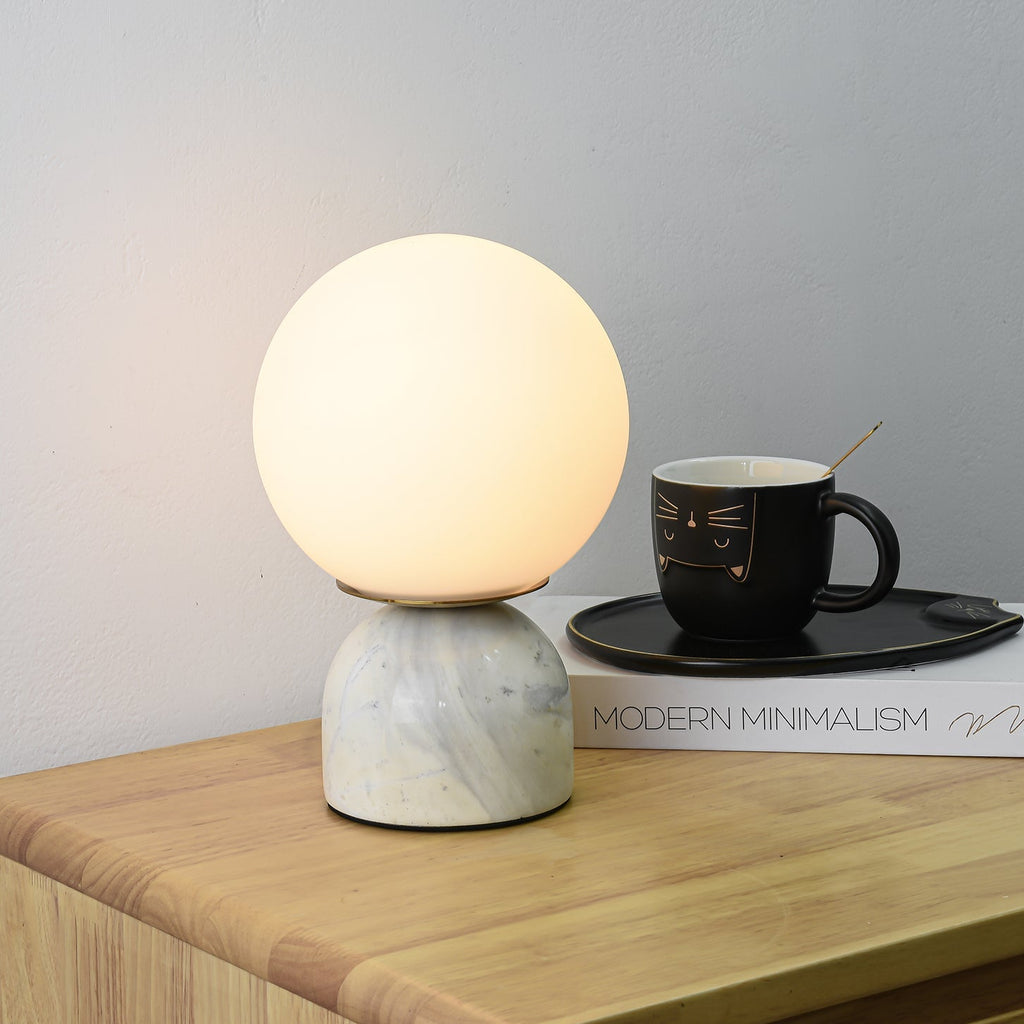 Lampe à poser moderne Pax en Marbre Blanc