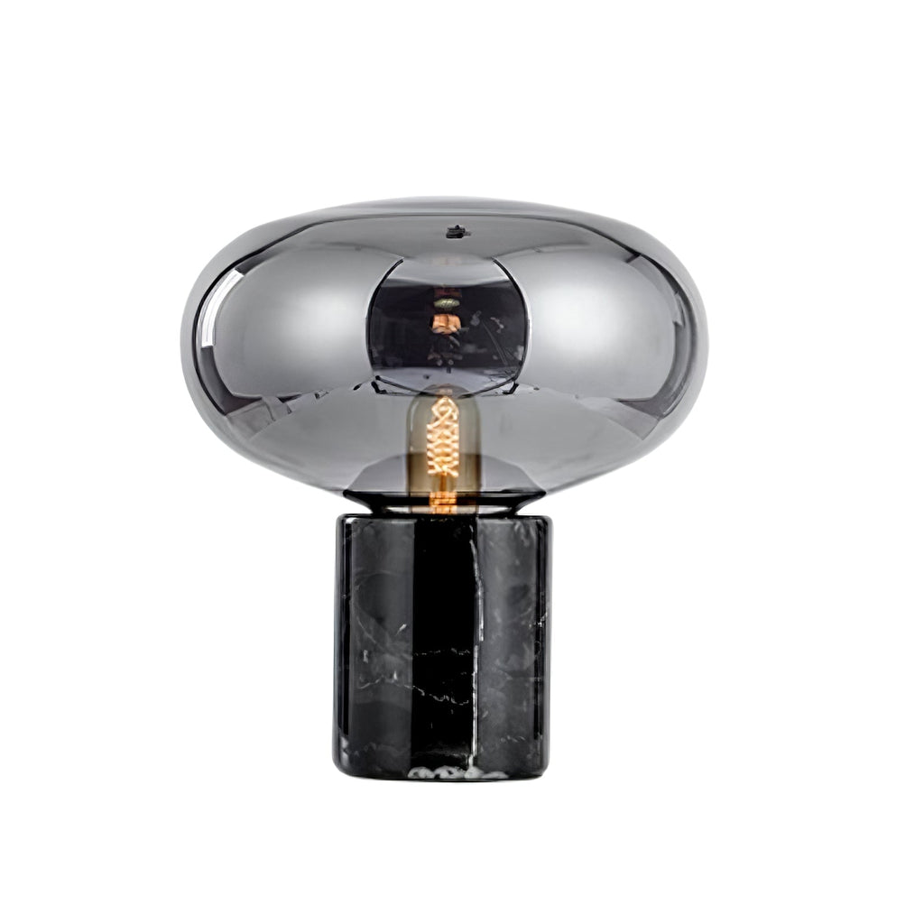 Lampe à poser moderne Eyolf en Marbre Ambre et noir