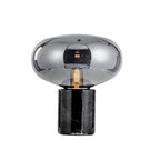 Lampe à poser moderne Eyolf en Marbre Ambre et noir