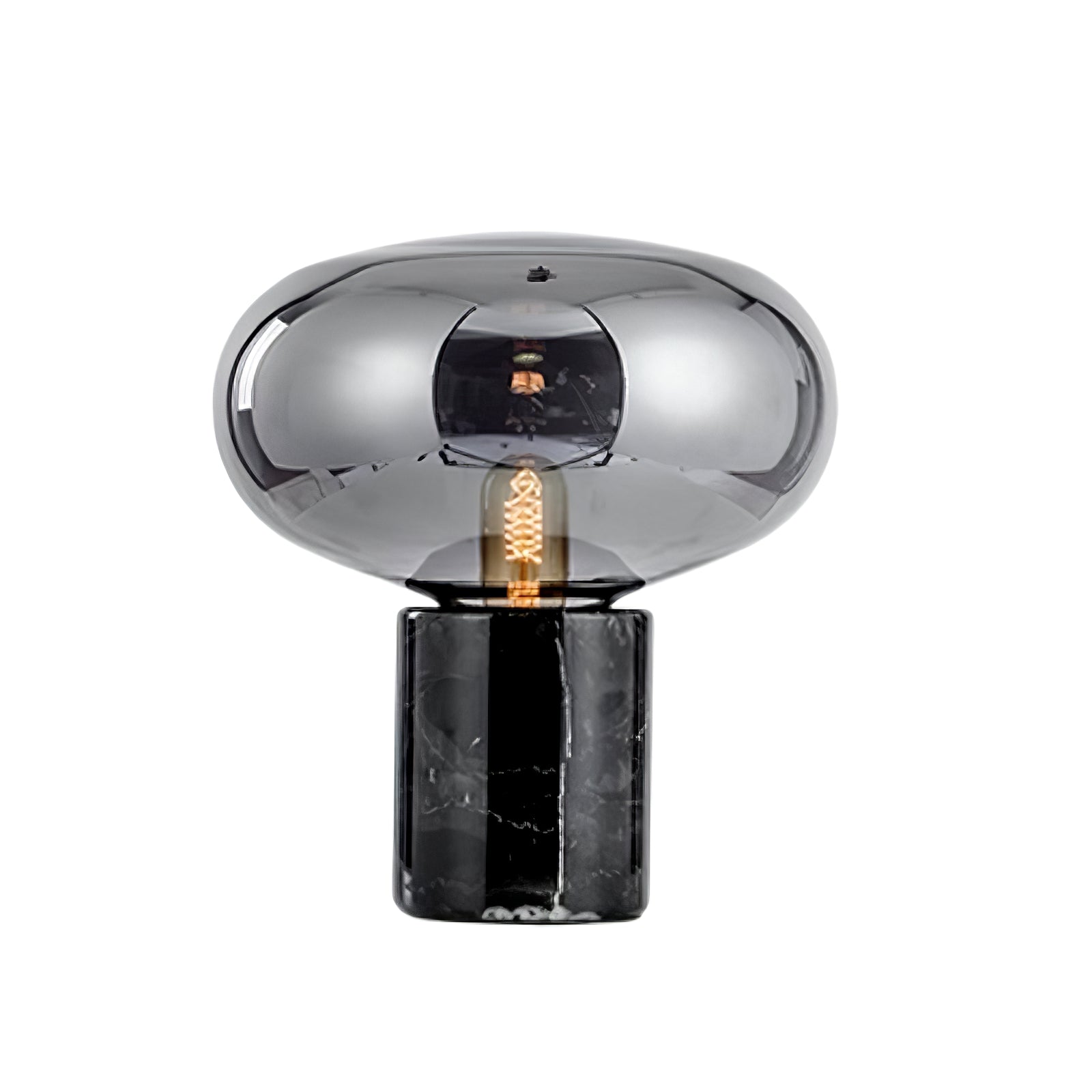 Lampe à poser moderne Eyolf en Marbre Ambre et noir
