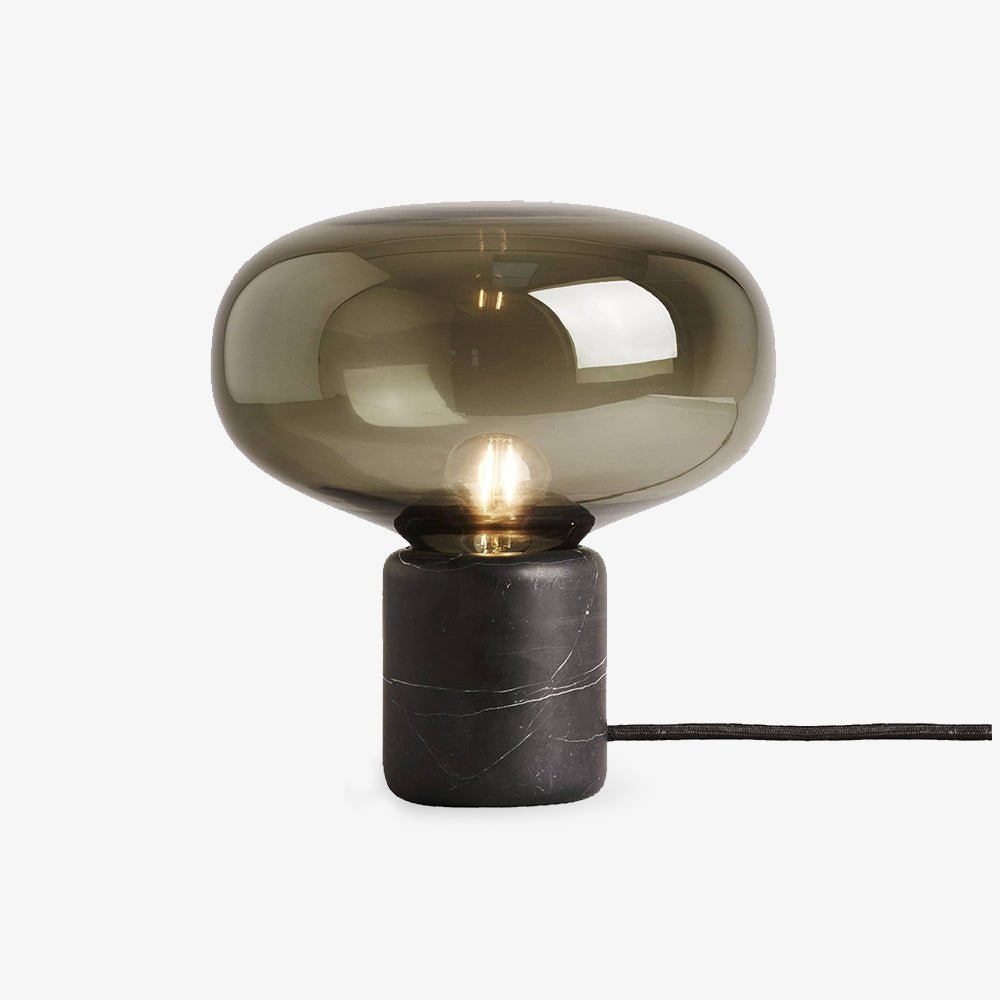 Lampe à poser moderne Eyolf en Marbre Ambre et noir