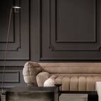 Lampadaire moderne Laurits en Marbre Or et blanc