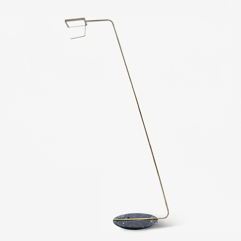 Lampadaire moderne Laurits en Marbre Or et blanc