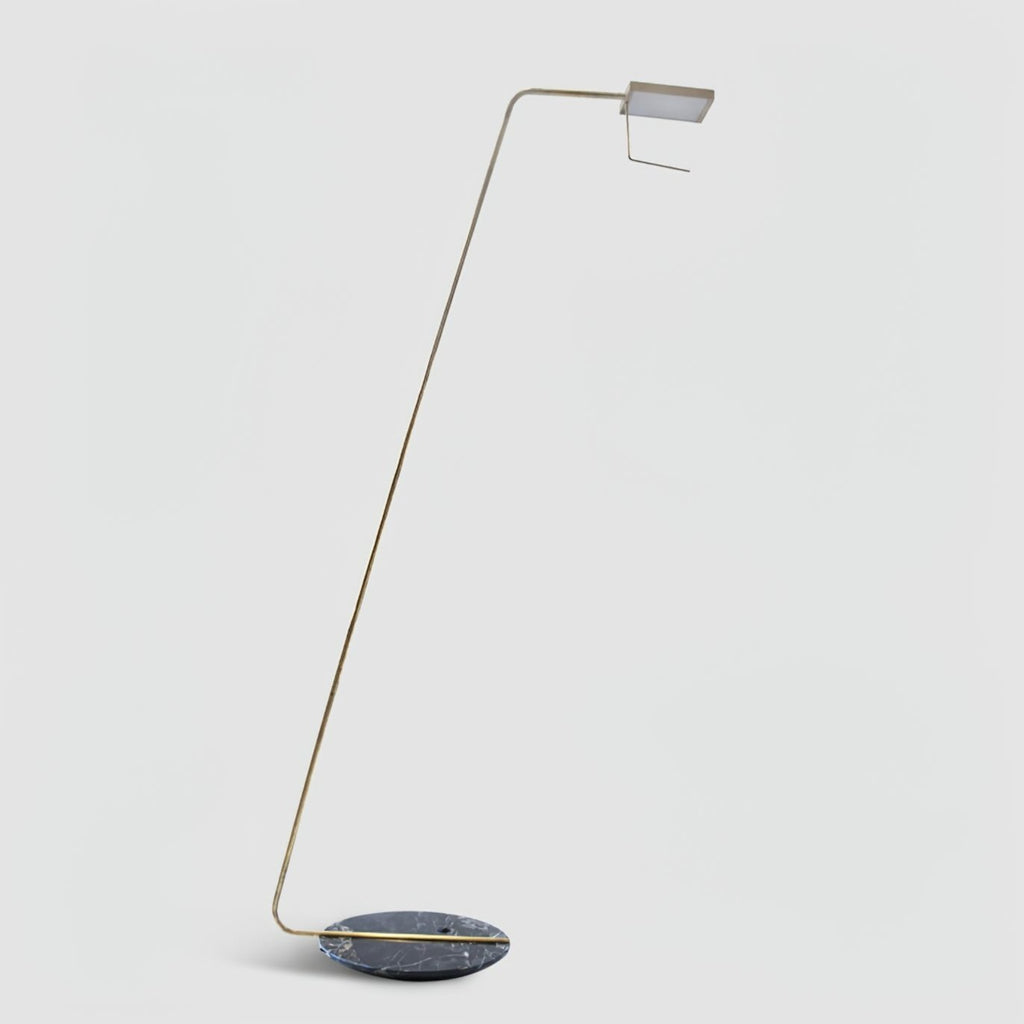 Lampadaire moderne Laurits en Marbre Or et blanc
