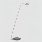 Lampadaire moderne Laurits en Marbre Or et blanc