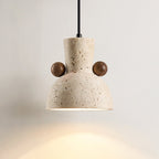 Suspension moderne Kyros en Noyer et travertin jaune