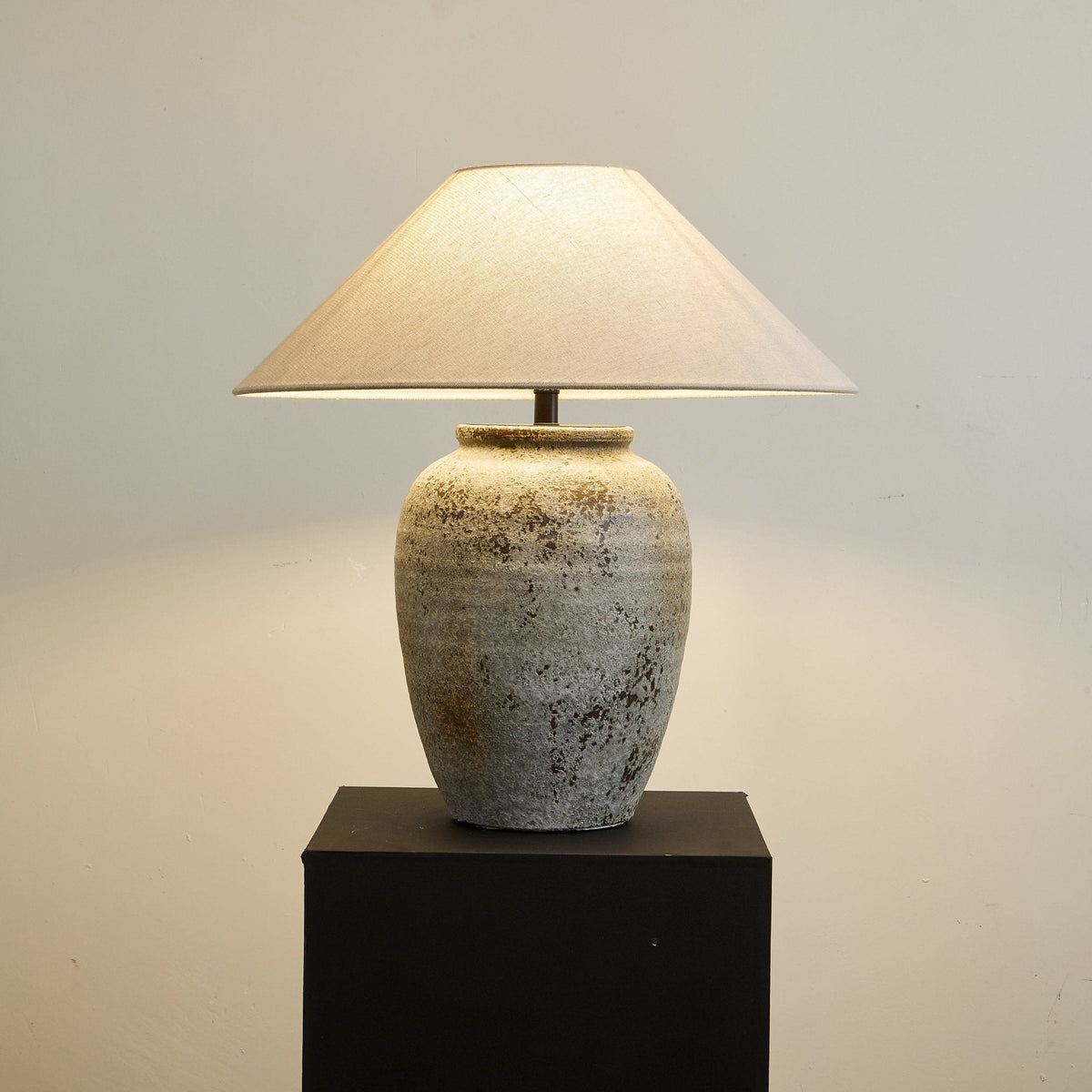 Tavira Aged Stone Table Lamp