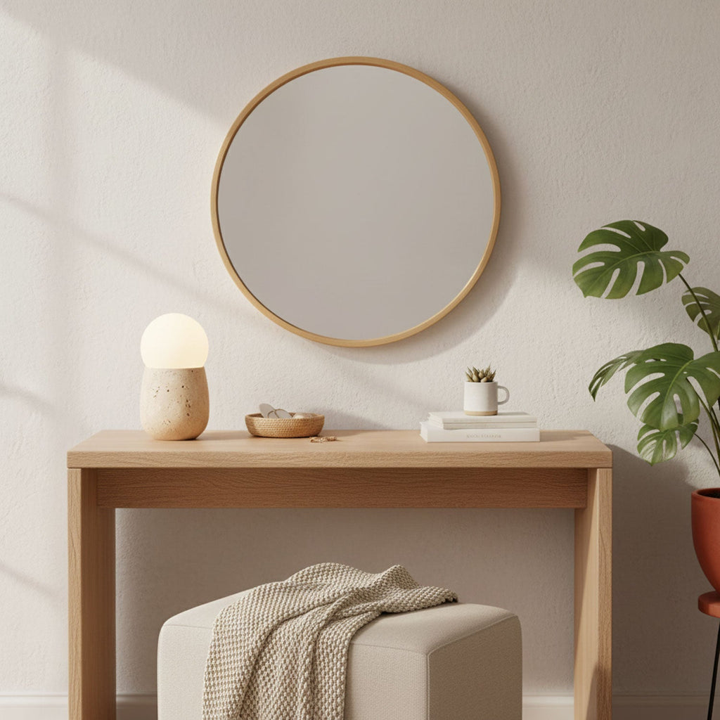 Lampe à poser moderne Ainamo en Travertin jaune et blanc