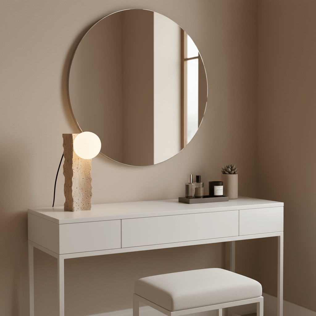 Lampe à poser moderne Ainamo en Travertin jaune