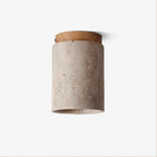 Plafonnier moderne Link en Travertin Noyer