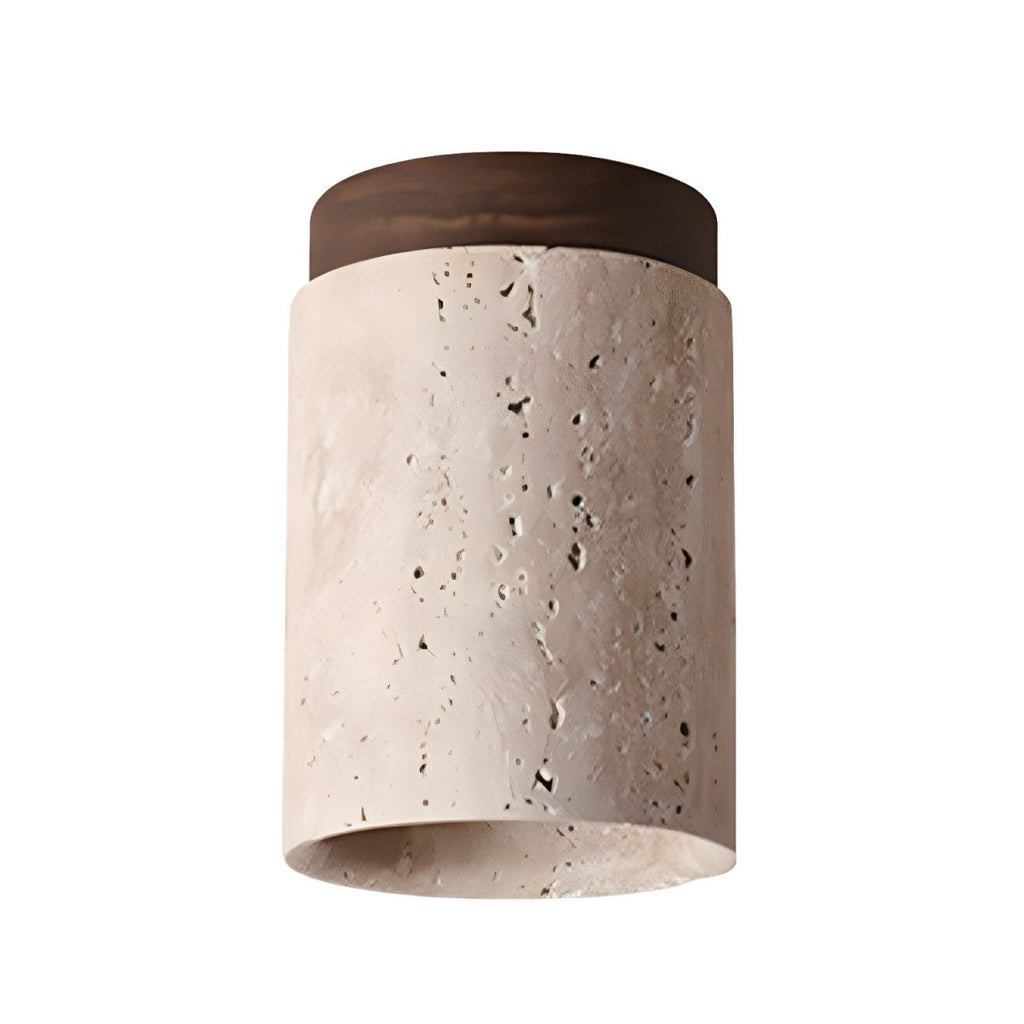 Plafonnier moderne Link en Travertin Noyer