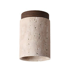 Plafonnier moderne Link en Travertin Noyer