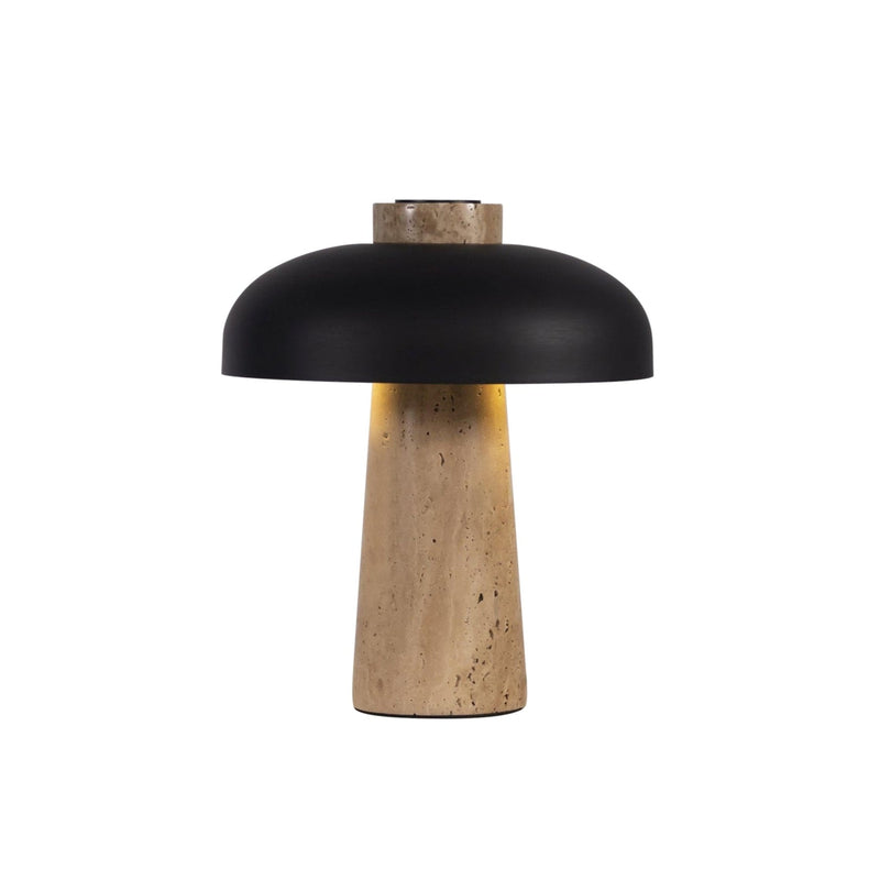 Lampe à poser moderne Jokum en Travertin jaune et noir