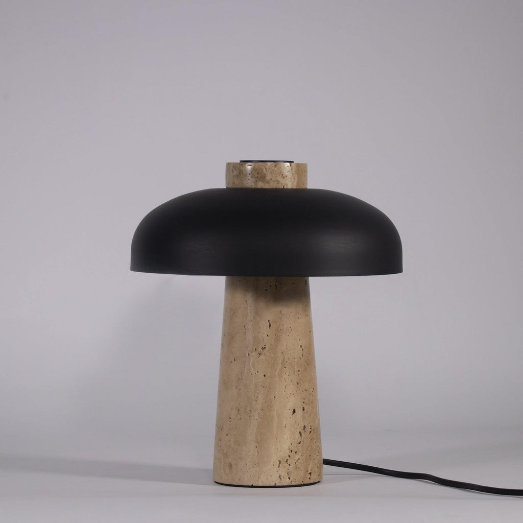 Lampe à poser moderne Jokum en Travertin jaune et blanc