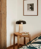 Lampe à poser moderne Jokum en Travertin jaune et noir