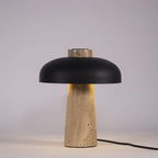 Lampe à poser moderne Jokum en Travertin jaune et noir