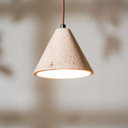 Suspension moderne Erland en Noir travertin
