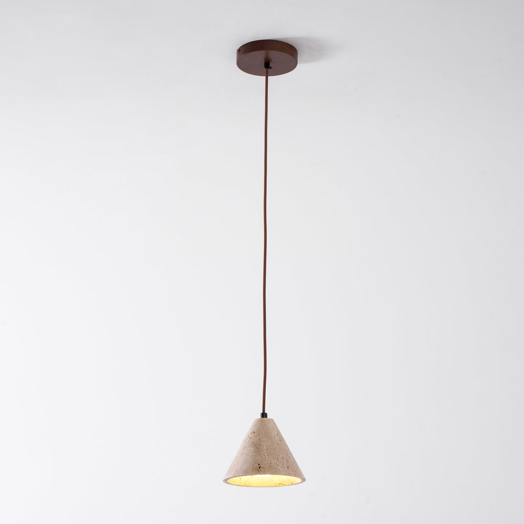 Suspension moderne Erland en Travertin jaune