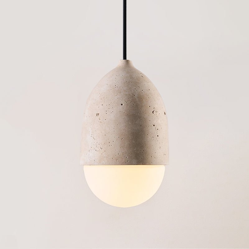 Suspension moderne Ainamo en Travertin jaune et blanc