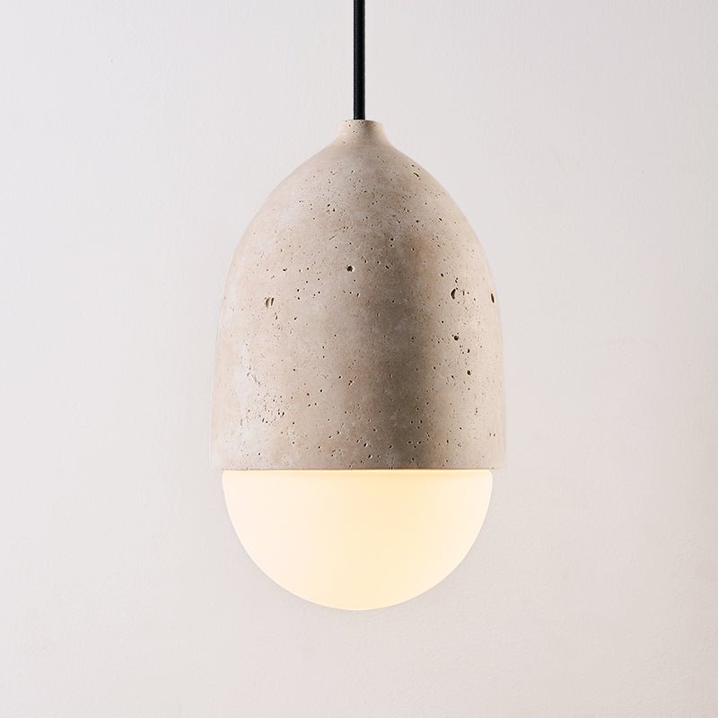 Suspension moderne Ainamo en Travertin jaune et blanc
