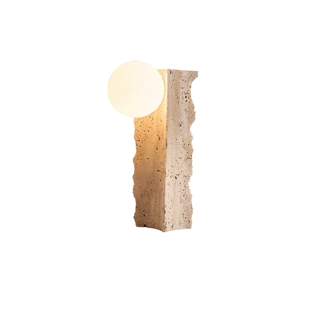 Lampe à poser moderne Ainamo en Travertin jaune