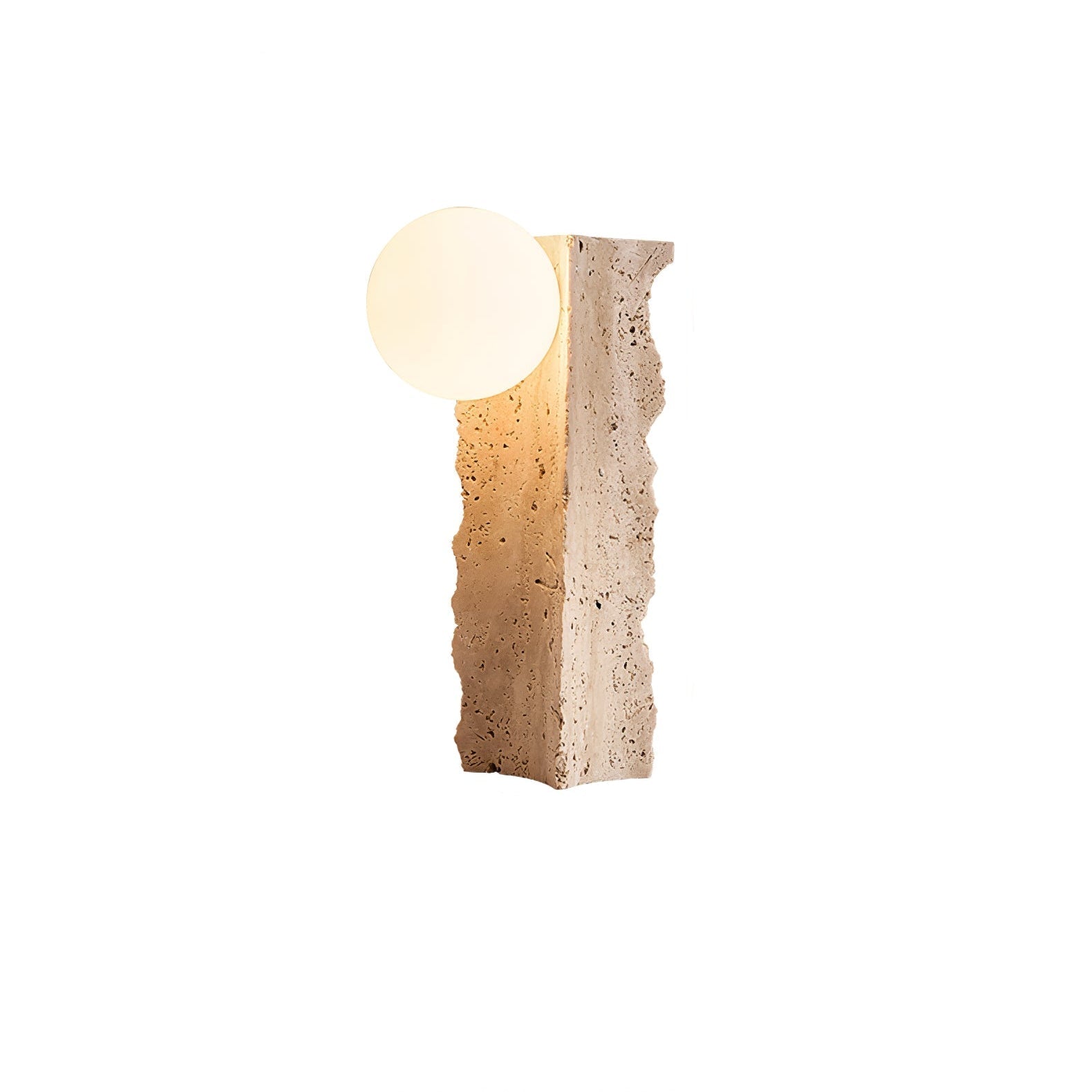 Lampe à poser moderne Ainamo en Travertin jaune