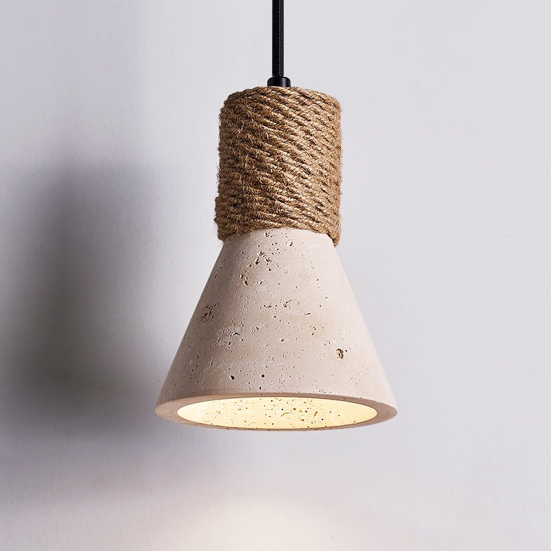 Suspension moderne Fletcher en Travertin jaune