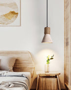 Suspension moderne Fletcher en Travertin jaune