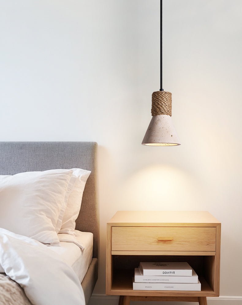 Suspension moderne Fletcher en Travertin jaune