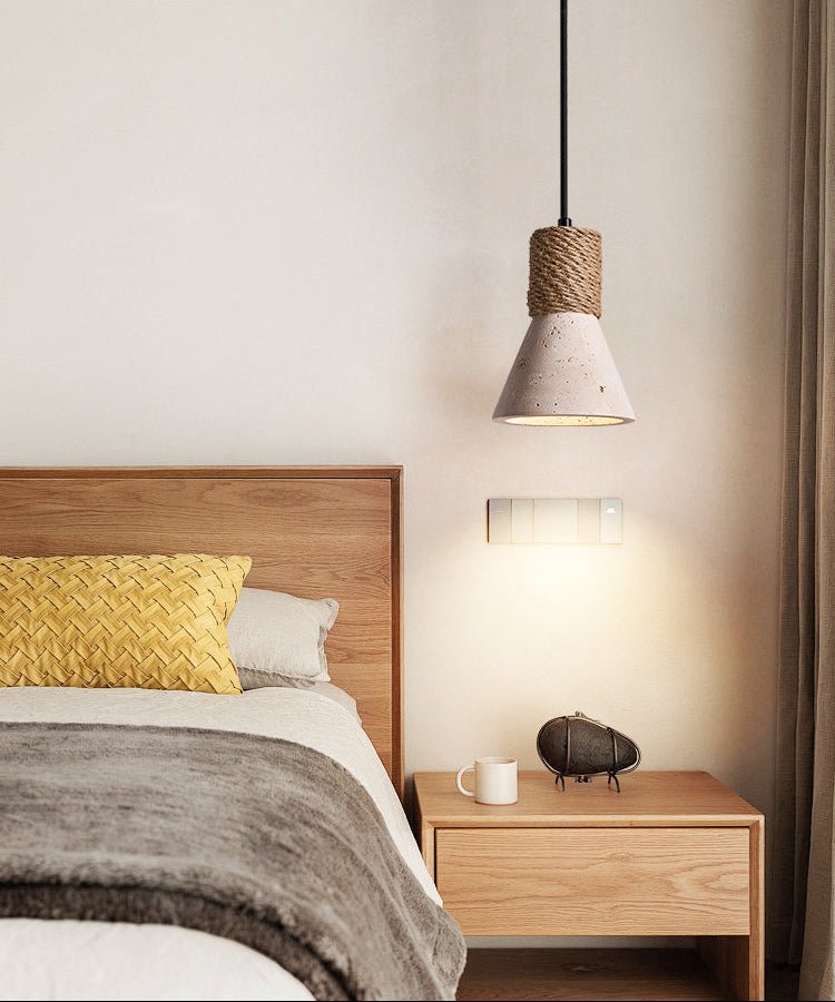 Suspension moderne Fletcher en Travertin jaune
