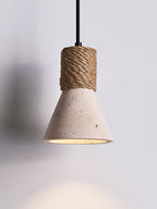 Suspension moderne Fletcher en Travertin jaune