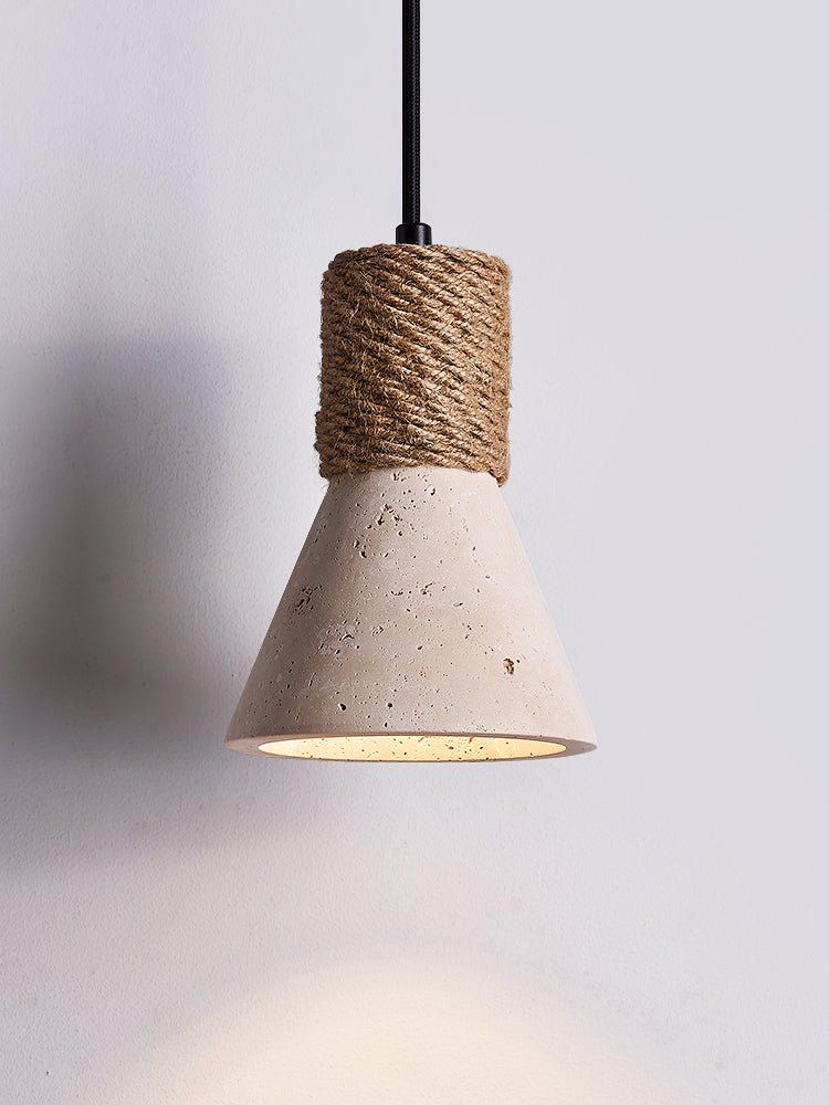 Suspension moderne Fletcher en Travertin jaune