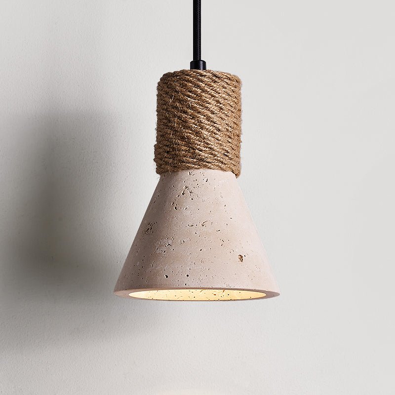 Suspension moderne Fletcher en Travertin jaune