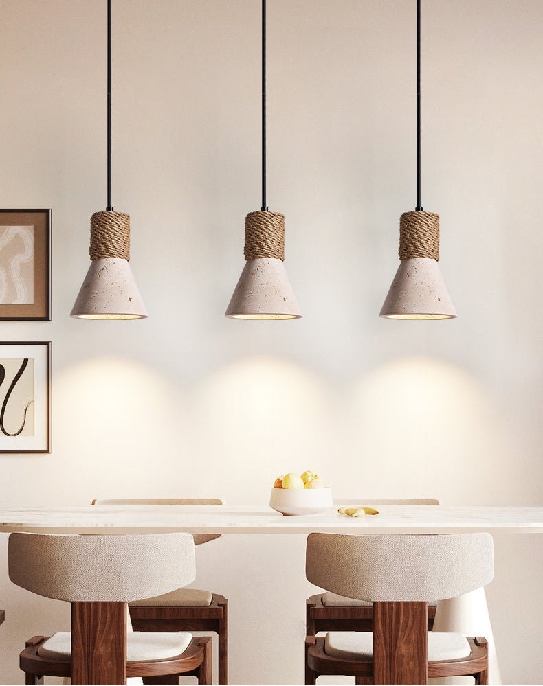 Suspension moderne Fletcher en Travertin jaune