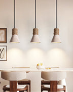 Suspension moderne Fletcher en Travertin jaune