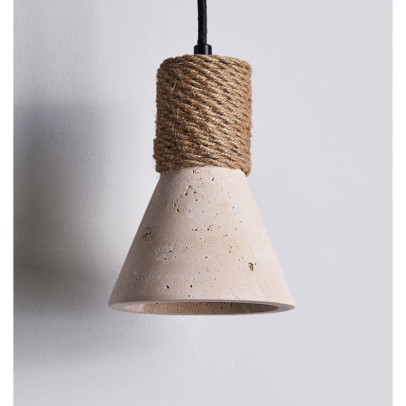 Suspension moderne Fletcher en Travertin jaune