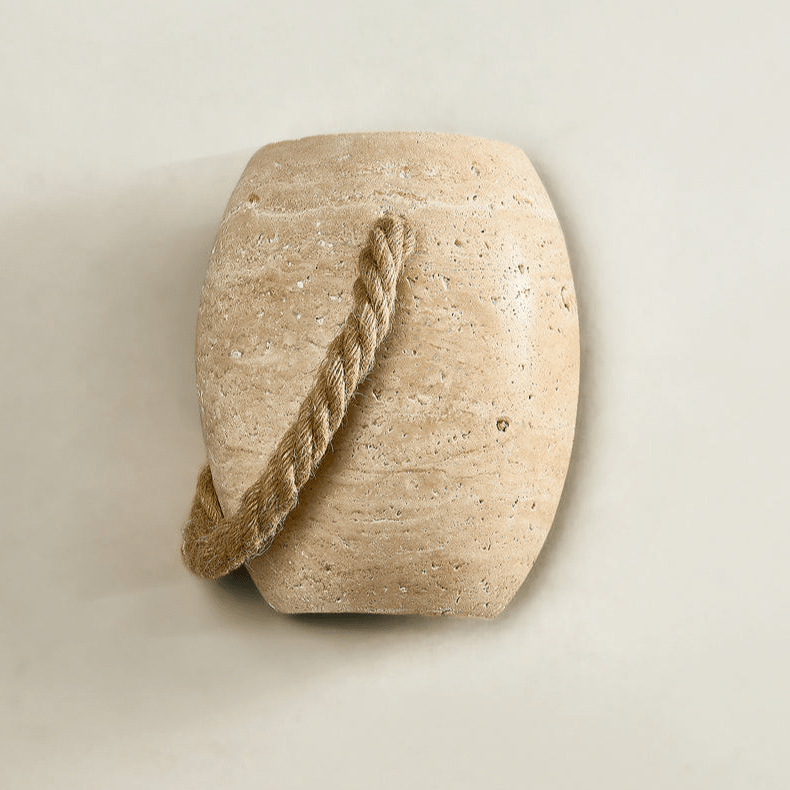 Applique murale moderne Fletcher en Travertin jaune