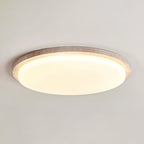 Plafonnier moderne Nidaros en Travertin jaune et blanc
