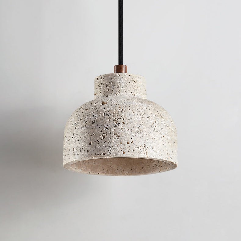 Suspension moderne Birch en Travertin jaune