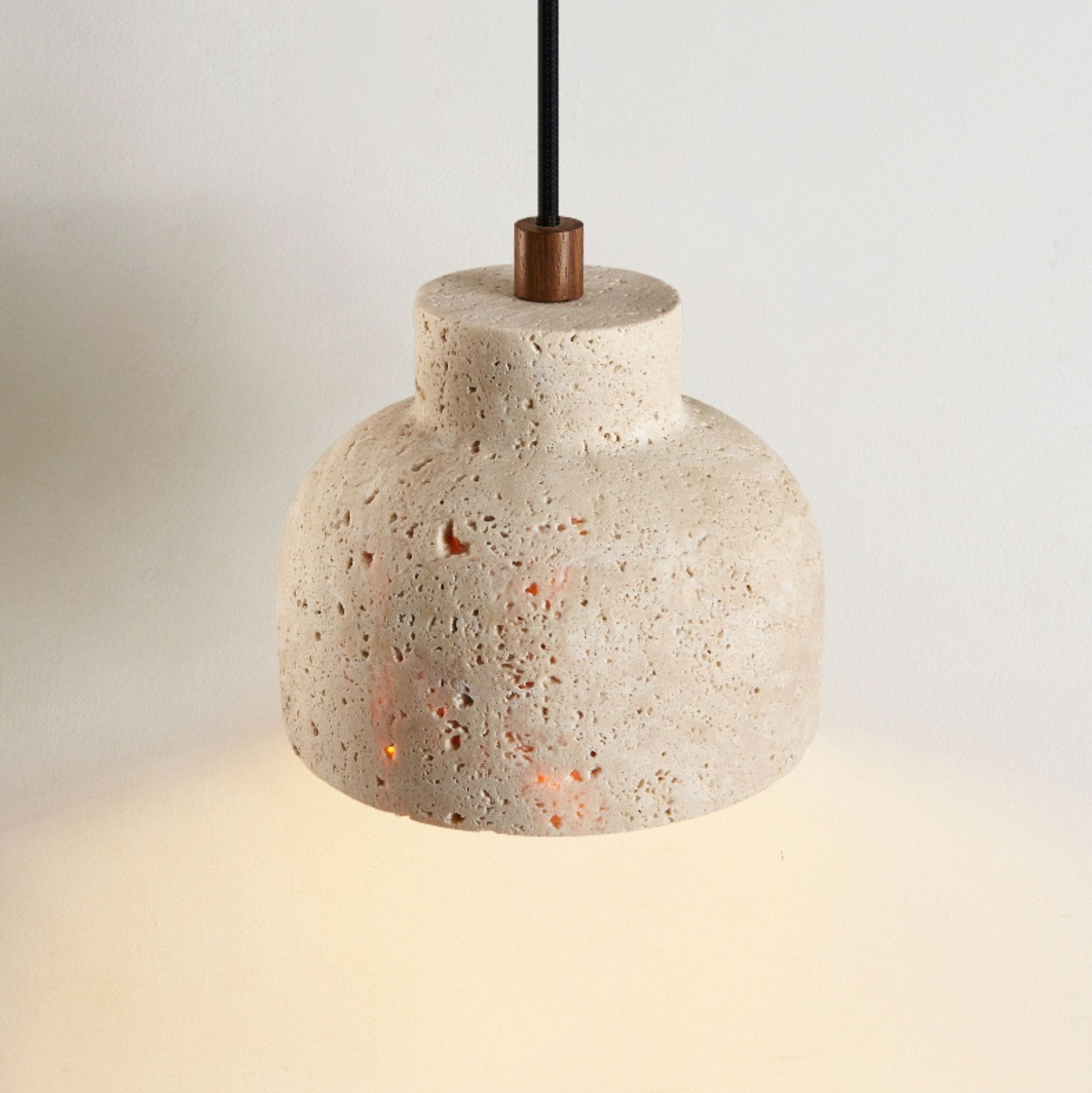 Suspension moderne Birch en Travertin jaune